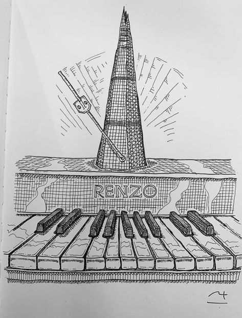 by Squidinki, the Shard, London Arch. Renzo Piano The Shard London, Renzo Piano, The Shard, Architectural Drawings, Technical Drawing, Architecture Drawing, Eiffel Tower, Piano, Arch