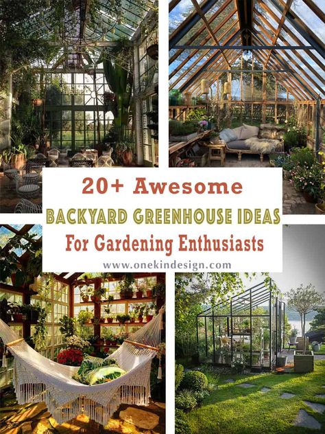 20  Awesome Backyard Greenhouse Ideas For Gardening Enthusiasts Backyard Shed Greenhouse, Backyard Greenhouse Landscaping, Green House Interior Ideas Planters, Garden Design Greenhouse, Greenhouse She Shed Ideas, Landscape Around Greenhouse, Green House Pool Ideas, Greenhouse Designs Ideas, Greenhouse Deck Ideas