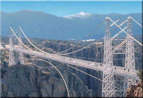 The Royal Gorge Bridge! Colorado Springs. Royal Gorge Bridge, Canon City Colorado, Scary Bridges, Royal Gorge, Travel Quiz, Travel Facts, Colorado Vacation, State Of Colorado, Suspension Bridge