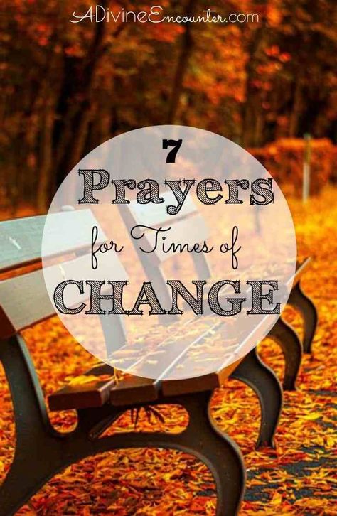 Change is usually not easy to endure, often bringing with it times of uncertainty and even difficulty. Here are 7 biblical prayers for seasons of change. Biblical Prayers, Godly Encouragement, Spiritual Success, Christian Articles, Prayer Journaling, For Seasons, Bible Resources, Prayer Changes Things, Prayer And Fasting