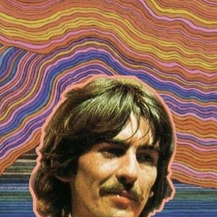 George Harrison, A Man, Long Hair, Orange, Wall, Hair