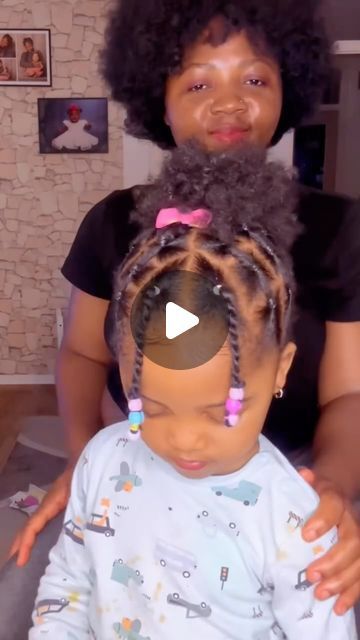 Easy Hairstyles With Beads, Toddler Beads Hairstyles, 4c Toddler Hairstyles Short, Kids Beads Hairstyle, Braids For Short Hair Kids, 4c Toddler Hairstyles, Quick Natural Hairstyles For Kids, Rubberband Hairstyles Kids, Toddler Natural Hairstyles Black