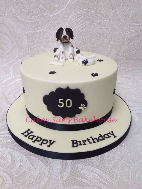 Spaniel birthday cake Woman Birthday Cakes, Outdoors Birthday Cake, Cakes For Kids, Cake Kids, Woman Birthday, Dog Birthday Cake, Springer Spaniels, Birthday Cakes For Women, Dog Cakes