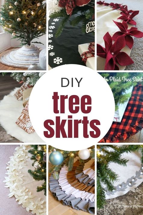 Easy Tree Skirt Ideas, Small Tree Skirt Ideas, Diy Tree Skirts Christmas, How To Make Christmas Tree Skirt, How To Make Tree Skirt, How To Make A Christmas Tree Skirt Diy, Making A Tree Skirt, Diy Xmas Tree Skirt, Halloween Tree Skirt Diy