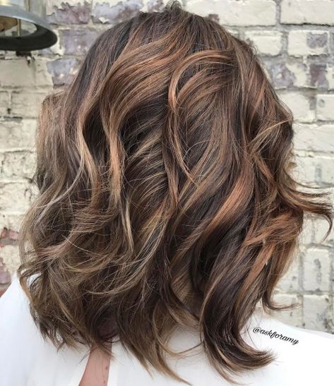 Thick Wavy Hair with Shag Layered Thick Hair, Balayage Hairstyle, Mid Length Layered Haircuts, Hair Pics, Thick Hair Cuts, Thick Wavy Hair, Haircuts For Wavy Hair, Balayage Brunette, Haircut For Thick Hair