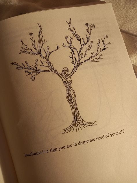 Rupi Kaur Heart Tattoo, Radical Acceptance Tattoo, Rupi Kaur Tattoo Ideas, Rupi Kaur Drawings, Rupi Kaur Tattoo, Woman Tree Tattoo, Rupi Kaur Quotes Strength Women, Rupi Kaur Women Empowerment, Growth Tattoo