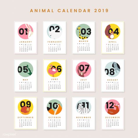 Calendar Mockup Free, Calendar Logo, Calendar Mockup, Calendar Design Inspiration, Animal Calendar, Calendar Design Template, Modern Calendar, Table Calendar, Kalender Design