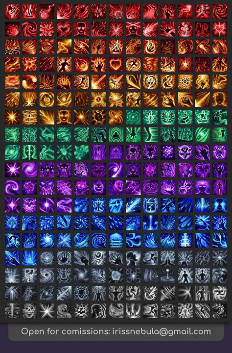 250+ Icons of Skills, Magic Abilities, Elemental Magic for Tabletop Card Games by "Gold Crown Games" Dnd Magic Circle, Elemental Powers Magic, Magic Powers Ideas, Shadow Element, Rpg Game Design, Magic Abilities, Formal Id Picture, Skill Icon, Top Down Game