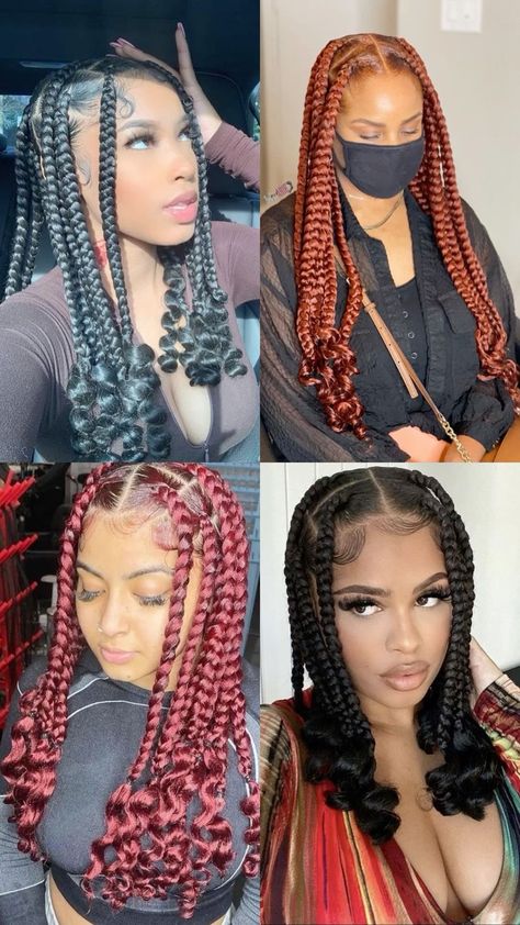 Coy Leray Braids, Coileray Braids, Elegant Long Hairstyles, Coi Leray Braids, Cascading Curls, Coi Leray, Hairstyle Examples, Pretty Braids, Mixed Curly Hair