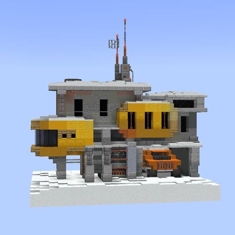 Minecraft Oil Rig Base, Scifi Minecraft Builds, Minecraft Research Facility, Minecraft Science Lab, Minecraft Garage, Minecraft Sci Fi Builds, Minecraft Lab, Minecraft Mine, Vanilla Minecraft