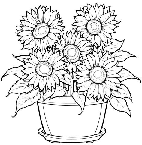 Sunflower Coloring Pages (Free Printables) Sunflower Colouring, Sunflower Coloring, Sunflower Coloring Pages, Sunflower Mandala, Coloring Page Free Printable, Free Adult Coloring Pages, Symbolic Representation, Embroidery Template, Printable Coloring Sheets