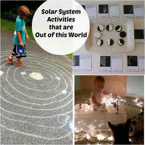 Solar System Unit Study Part 1 - Natural Beach Living Solar System Unit Study, Solar System Unit, Solar System Activities, Moon Activities, System Unit, The Phases Of The Moon, Space Unit, Kindergarten Themes, Space Activities