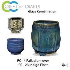 Palladium PC-04 over Indigo Float PC-23 Pottery Cone 5 Glaze Combination Amaco Palladium, Ceramic Brush, Artists Studios, Ready To Paint Ceramics, Ceramic Supplies, Metallic Glaze, Amaco Glazes, Ceramic Glaze Recipes, Paint Your Own Pottery