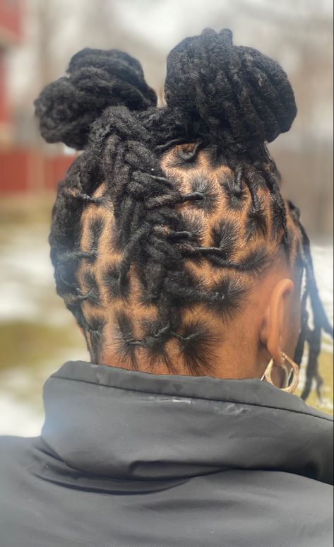 Twist Space Buns, Space Bun Locs, Barrel Twist Space Buns Locs, Space Buns On Locs, Space Buns With Locs, Space Buns Locs, Two Buns, Space Buns, Dreadlock Style