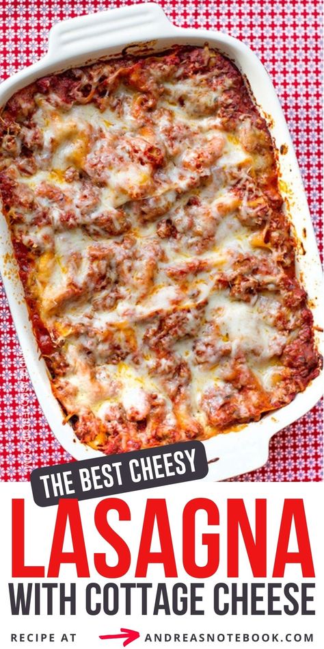 Substitute For Ricotta Cheese In Lasagna, Ricotta And Cottage Cheese Lasagna, Lasagna Casserole With Cottage Cheese, Lasagna Using Cottage Cheese, Lasagna Recipe With Cottage Cheese And Ricotta, No Egg Lasagna Recipe, Lasagna No Ricotta Cheese, Lasagna Recipe Cottage Cheese, Lasagna Recipe Without Cottage Cheese