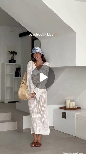 Commense on Instagram: "beach outfit idea @irisabdullajev in Commense’s cover up dress 👀🌊🤍

Cover up 🔎OA230808021

View more at https://bit.ly/3QxSA6u
Or click the ✨ LINK IN BIO ✨ to shop now!
For specific items, type ‘OA_____’ in the Commense website search.
#commense #commensereview #commensecommunity" Instagram Beach, Type S, Dress Cover, Cover Up Dress, Outfit Idea, Beach Outfit, Link In Bio, Cover Up, Shop Now