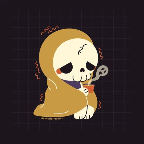 Another live art stream result! Happy October! I'll be drawing spooky cute art this month! This skeleton is cold! Would you help warm him up? Click the link to the live stream replay to see the art process of this lil fella! Don't forget to like & subscribe to my channel! #penguinfreaksh3 #Halloween #drawlloween #spookycute #skeleton #kawaiiskeleton #cold #shivers #artstream #cutehalloweenart #chibi #Inkscape #artprocess Chibi Skeleton, Skeleton Cute, Skeleton Cartoon, Cold Images, Skeleton Drawings, Skeleton Illustration, Cute Skeleton, Arts Stream, Live Art