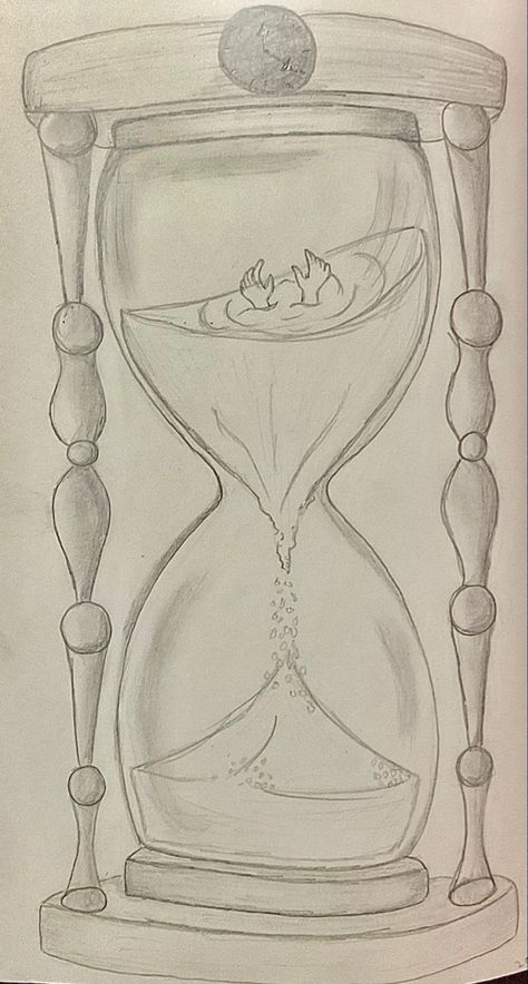 #sketch#sketchbook#aesthetic#pencilsketch#art#hourglass#sketches#sketchbookart#creative#simple#easy#cute#drawings#pencildrawings Hour Glass Drawing Easy, Unique Things To Draw, Hourglass Sketch, Easy Cute Drawings, Hourglass Drawing, Pencilsketch Art, Reflection Drawing, Sketchbook Aesthetic, Surrealism Drawing