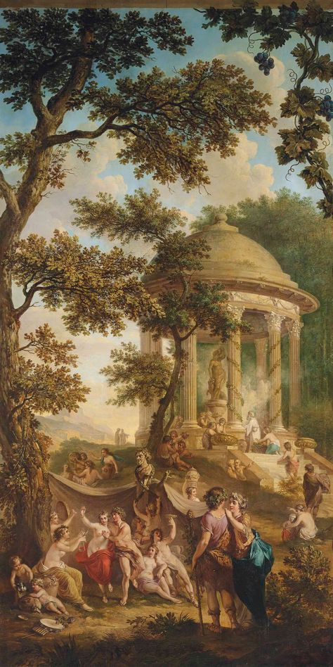 Accent Wall Decor Ideas, Interior Accent Wall, Wooded Landscape, Rococo Art, Arte Indie, Wall Decoration Ideas, Rennaissance Art, Mythology Art, Accent Wall Decor