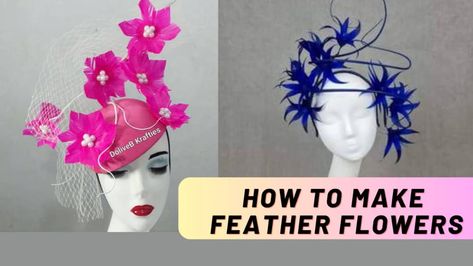 In the video, i illustrated how to craft feather flowers which can be used to embelish your fascinators, headpieces or any type of headwear. Please like, comment and share. Diy Fascinator Hat, Diy Fascinator, How To Make Fascinators, Diy Feather, Feather Flowers, Feather Fascinator, Flower Fascinator, Handmade Flowers Fabric, How To Craft