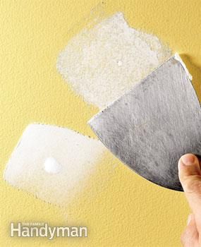 Preparing Walls for Painting: Problem Walls | Family Handyman Preparing Walls For Painting, Sheetrock Repair, Drywall Installation, Drywall Repair, Home Improvement Loans, Drywall Screws, Nails And Screws, Diy Home Repair, Nail Holes