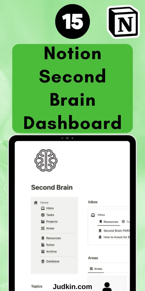 All In One, Notion Second Brain, Notion Productivity, Second Brain, Notion Templates, Digital Tools, How To Set Up, Life Organization, Brain Notion Second Brain Dashboard, Brain Template, Notion Productivity, Notion Second Brain, Life Planner Organization, Second Brain, Notion Dashboard, Planner Setup, Notion Templates