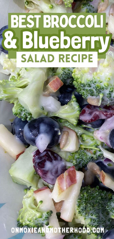 Indulge in the freshness of summer with our Vegan Broccoli and Blueberry Salad! Crispy, creamy, and bursting with flavor, this salad is not only delicious but also the perfect companion for busy days. As a work-at-home mom, having this nutritious option in the refrigerator ensures a quick and healthy meal whenever you need it. Try it today and elevate your lunchtime experience! Broccoli And Blueberry Salad, Broccoli Blueberry Salad, Brócoli Salad, Blueberry Salad Recipes, Blueberry Salad, Berry Salad, Apple Salad, Broccoli Salad, Berries Recipes