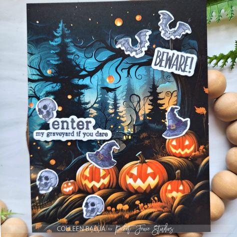 Beware! - Project Idea - Scrapbook.com Tape Dispenser, Photopolymer Stamps, Halloween Cards, Get Inspired, Halloween