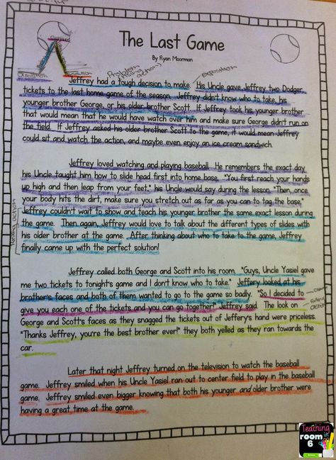 Short story coded for each element of the story plot.  You can see the "key" in the corner (a small plot diagram) Plot Elements Activities, Plot Diagram Activities, Elements Of Story, Teaching Plot, Plot Activities, Plot Elements, Plot Structure, Plot Diagram, Theatre Education