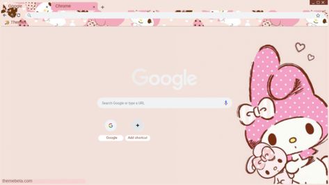 My Melody Chrome Theme - ThemeBeta Sanrio Chrome Wallpaper, Coquette Google Chrome Wallpaper, Hello Kitty Chrome Wallpaper, Hello Kitty And My Melody Wallpaper, Pink Chrome Wallpaper Desktop, Cute Hello Kitty Wallpaper Laptop, My Melody Computer Wallpaper, Google Chrome Background Aesthetic Pink, My Melody Pc Wallpaper