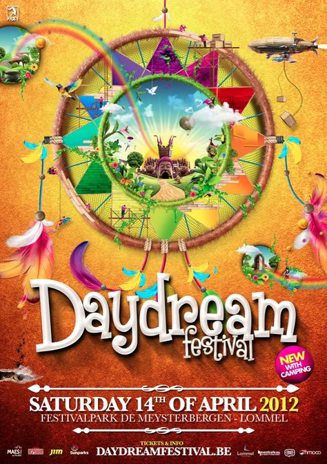 Daydream Festival 2012 Festival Pubmat, Dnd Poster, Pubmat Ideas, Banner Graphic, Festival Logo, Festival Theme, Cultural Festival, Tropical Design, Party Poster