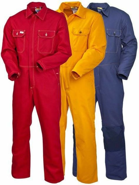 Red Overalls Outfits, Mechanic Clothes, Overalls Outfits, Security Uniforms, Red Overalls, Outfits For Men, People Clothes, Special Clothes, Work Suits