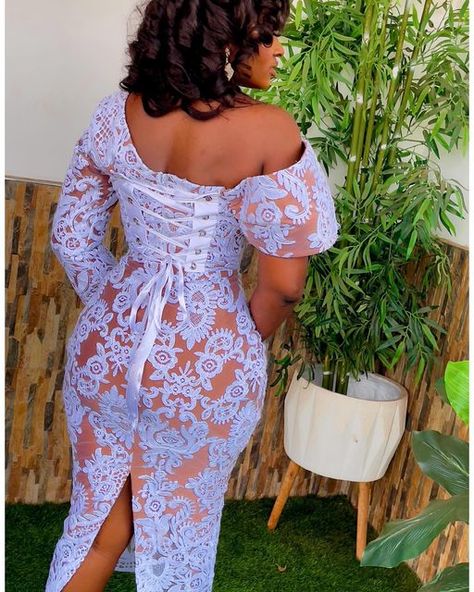 Simple Style For White Lace, Laize Dress Styles Latest, Women Lace Dress Classy, Beaded Lace Styles, Simple Lace Gown Styles Aso Ebi, Simple Lace Gown Styles, Trendy Lace Styles, Latest Lace Style, Simple Lace Styles