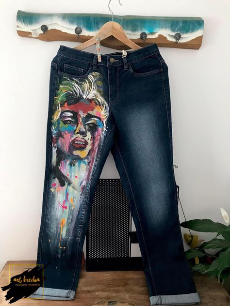 #handpainted #jeans #clothes #art #painting #fashion #style #denim #artistic #painter Denim Customization, Handpainted Jeans, Painter Jeans, Customization Ideas, Painting Fashion, Clothes Art, Painted Clothing, Jeans Clothes, Painted Jeans