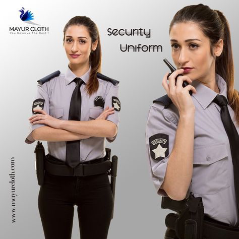 High level of comfort, durability and mobility are the major parameters in the security uniforms offered by Mayur Cloth. Enquire Now: +91 99523 22999 Security Gaurd Outfits, Security Guard Costume, Security Costume, Female Security Guard, Security Outfit, Security Guard Uniform, Guard Costume, Women Uniform, Security Uniforms