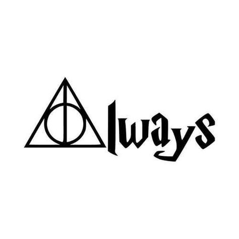 Deathly Hallows Always, Harry Potter Vinyl, Harry Potter Decal, Harry Potter Always, Harry Potter Journal, Harry Potter Logo, Always Harry Potter, Hogwarts Alumni, Kings Cross Station