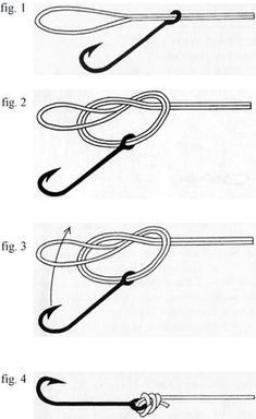 Fishing Knots Tutorials, Fishing Line Knots, Fly Fishing Knots, Fishing Hook Knots, Hook Knot, Survival Knots, Knots Guide, Fly Fishing Tips, Knots Diy