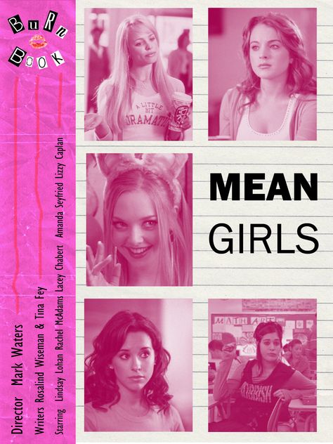 Mean girls (2004) movie poster Mean Girls Poster Vintage, Mean Girls Aesthetic Poster, Campaigning Posters, Mean Girls Movie Poster, Mean Girls Poster, Girly Posters, Mean Girls 2004, Mean Girls Aesthetic, Mean Girls Movie