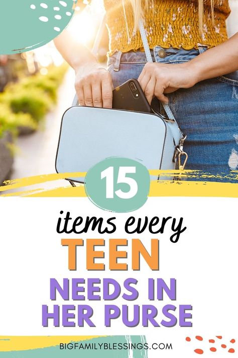 Purses For Teens, Mom Purse Essentials, Small Purse Essentials, Purse Essentials List, Purses For Teenagers, Family Blessings, School Purse, Purse For Teens, Mom Purses