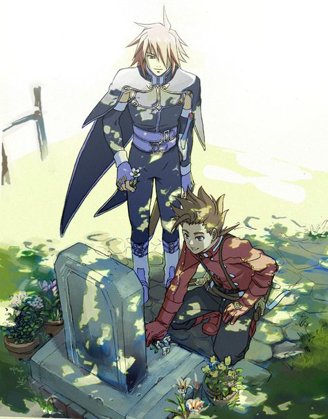 Artist: Shimabara | Tales of Symphonia | Kratos Aurion | Lloyd Irving Tales Of Symphonia, Tales Of Xillia, Tales Of Vesperia, Tales Of Berseria, Tales Of Zestiria, Tales Series, Game Illustration, Black Anime Characters, Art Characters