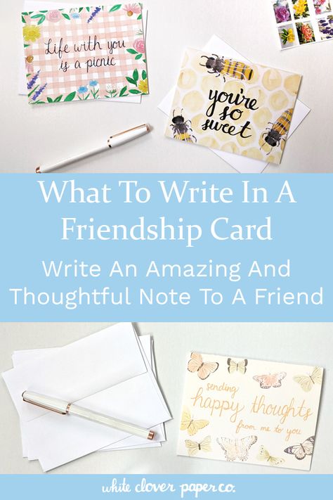 What To Write To A Friend, What To Write In A Card For A Friend, Thoughtful Messages For Friends, How To Write A Letter To A Friend, Messages To Friends, Love Your Friends, Kindness Notes, Notes For Friends, Things To Write