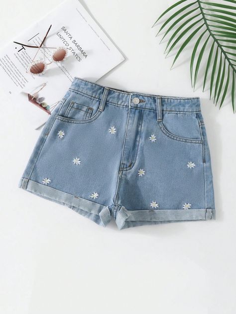 New Collection Online| SHEIN Australia Jean Shorts Outfit Aesthetic, Pastel Shorts, Girls Denim Shorts, Shorts Denim, Girls Denim, Distressed Denim Shorts, Light Wash Denim