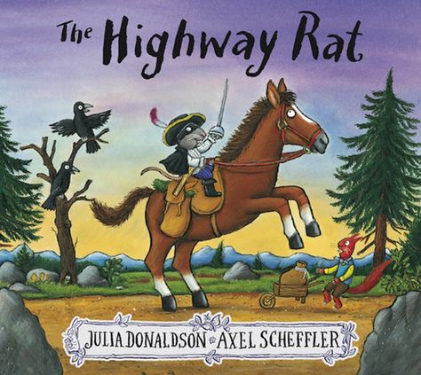 The Highway Rat. An animated adaptation of the book will premiere on BBC One Christmas 2017. Highway Rat, Julia Donaldson Books, Axel Scheffler, Julia Donaldson, The Gruffalo, Early Readers, Green Books, Amazon Book Store, Board Books