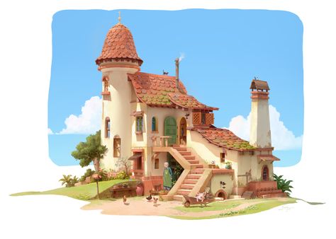 Sculpt Ideas, Mediterranean Town, German Houses, House Games, Fantasy Worlds, Building Concept, Grandma's House, Minecraft Building, Fantasy House