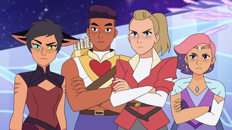 Catra and Glimmer. Your new looks are SO good. Best Friend Squad, Friend Squad, Friends Squad, Adora She Ra, She-ra Catra, She Ra Princess, She Ra Princess Of Power, Princess Of Power, She Ra