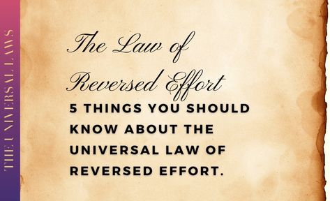 New Post: The Law of Reversed Effort – 5 Things You Should Know About the Universal Law of Reversed Effort. Link in my bio #universallaws#lawofattraction#loa#thesecret#manifestation#manifestaSP#manifestaspecificperson#manifestationblocks Instagram New Post, February 9, Mindset Coaching, 5 Things, New Post, Coaching, On Instagram, Quick Saves, Instagram