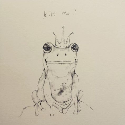 Frog Prince Tattoo, Key Drawings, Prince Tattoos, Ink Therapy, Frog Tattoo, Autumn Tattoo, Frog Tattoos, Crown Tattoo, Frog Prince