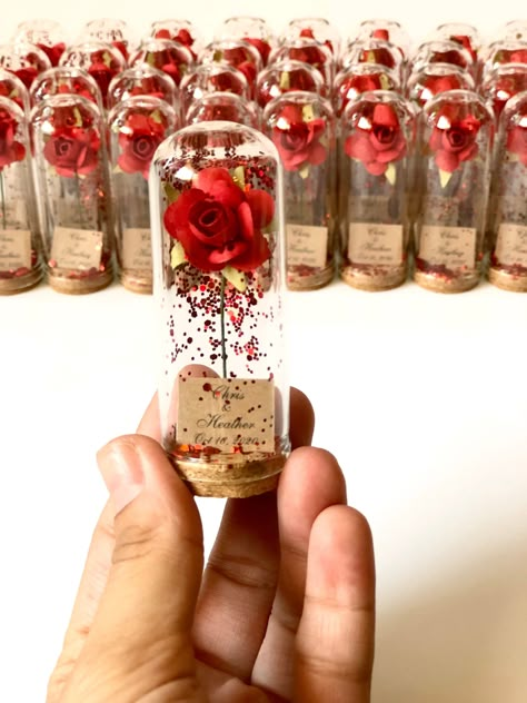 Beauty And The Beast Wedding Theme, Beauty And Beast Wedding, Rose Dome, Red Quince, Beauty And The Beast Theme, Quinceanera Favors, Red And White Weddings, Quince Decorations, Red Wedding Theme