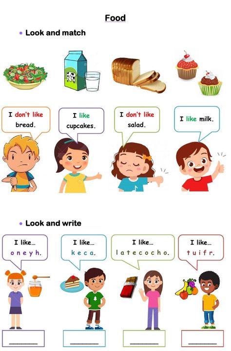 Starter Food, English Primary School, English Conversation Learning, English Lesson Plans, English Learning Books, English Teaching Materials, English Teaching Resources, English Activities For Kids, English Worksheet