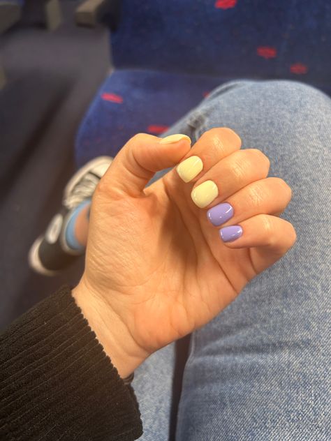 #colorful #colorfulnails #yellow #purple #nails #nailsart #nailsideas #nailinspiration #springnails #summernails #beauty Purple And Yellow Nails, Colorful Nails, Yellow And Purple, Yellow Nails, Purple Nails, Yellow Purple, Spring Nails, Nails Inspiration, Summer Nails